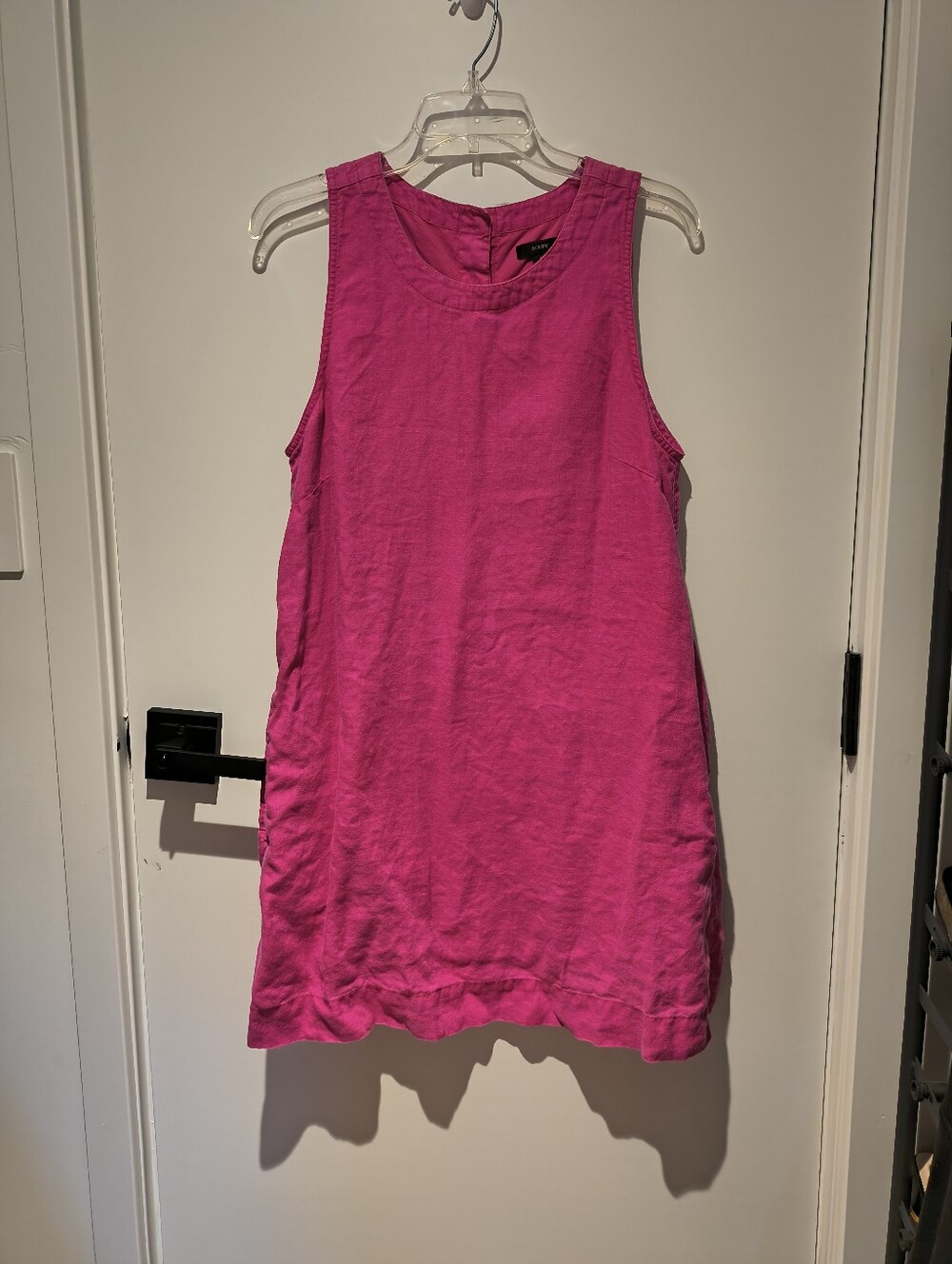 J Crew pink linen dress medium